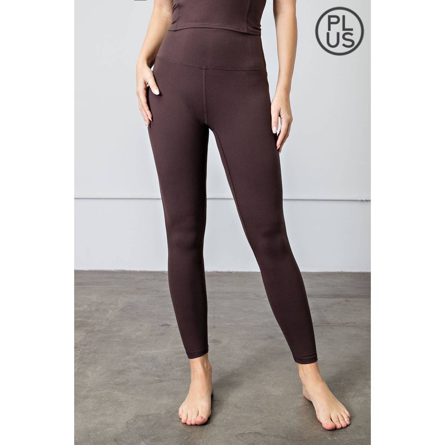 PLUS SIZE BUTTER SOFT BASIC FULL LENGTH LEGGINGS: Black / 3X