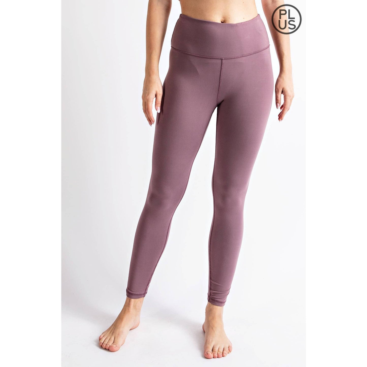 PLUS SIZE BUTTER SOFT BASIC FULL LENGTH LEGGINGS: Black / 3X