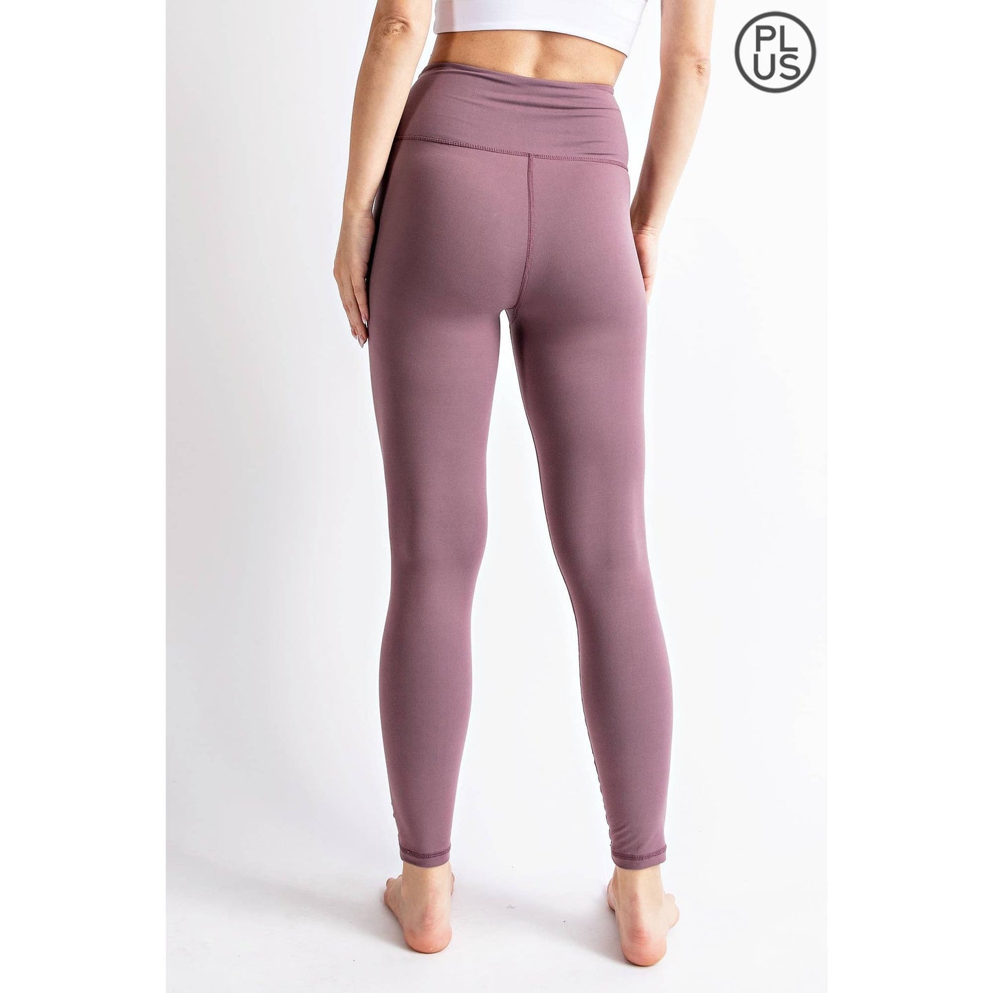 PLUS SIZE BUTTER SOFT BASIC FULL LENGTH LEGGINGS: Black / 3X
