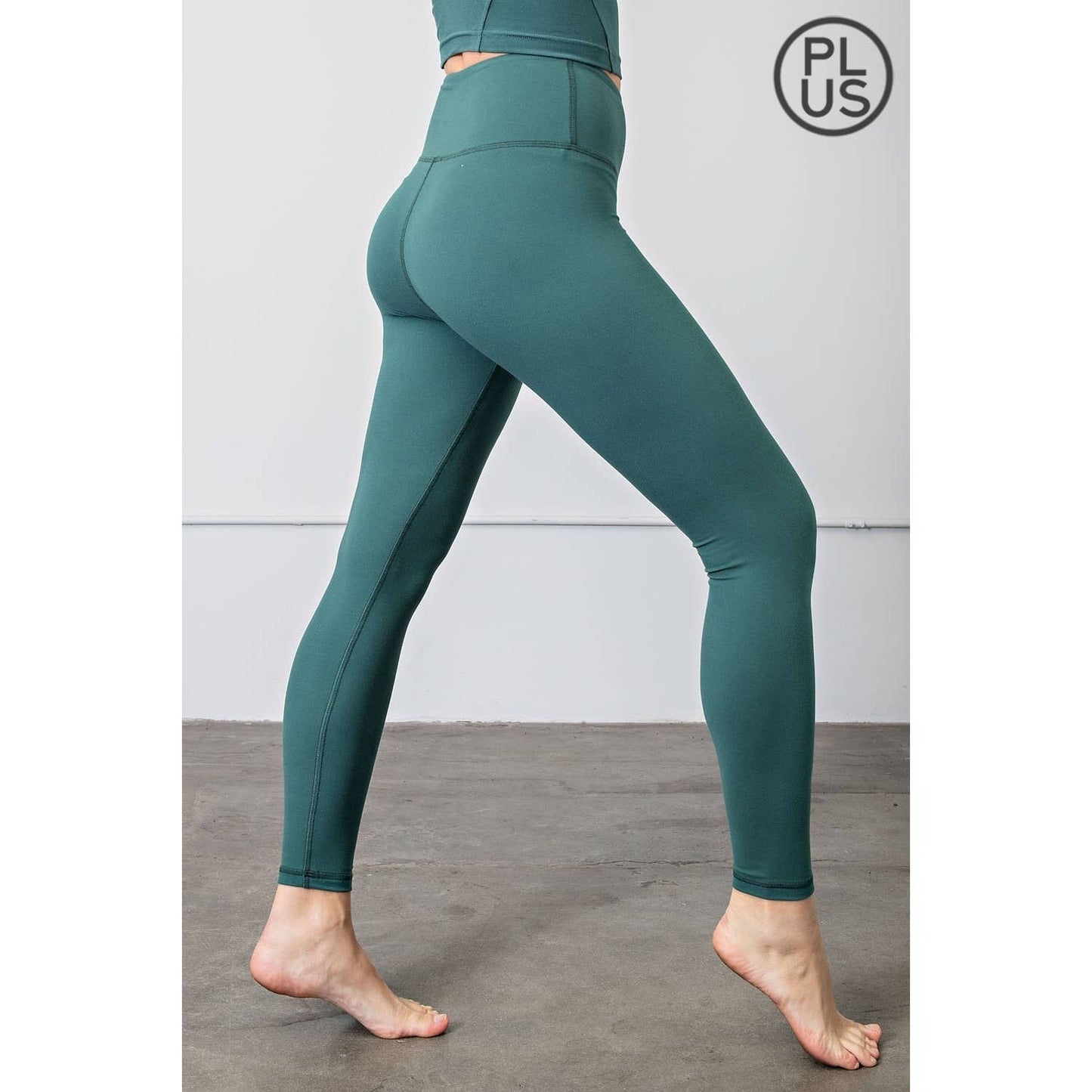PLUS SIZE BUTTER SOFT BASIC FULL LENGTH LEGGINGS: Black / 3X
