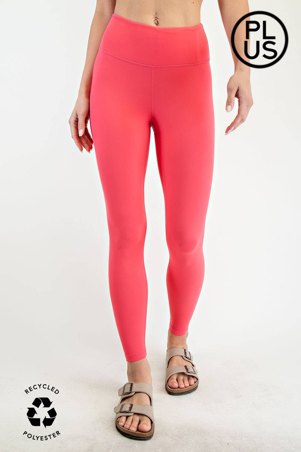 PLUS SIZE BUTTER SOFT BASIC FULL LENGTH LEGGINGS: Black / 3X