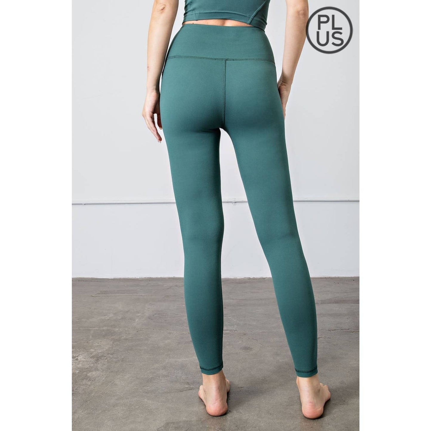 PLUS SIZE BUTTER SOFT BASIC FULL LENGTH LEGGINGS: Black / 3X