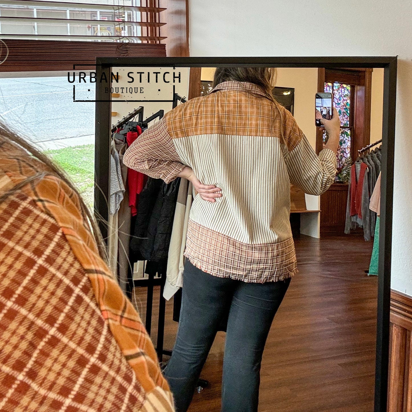 Stripe Mix'n'Match Button Down Top