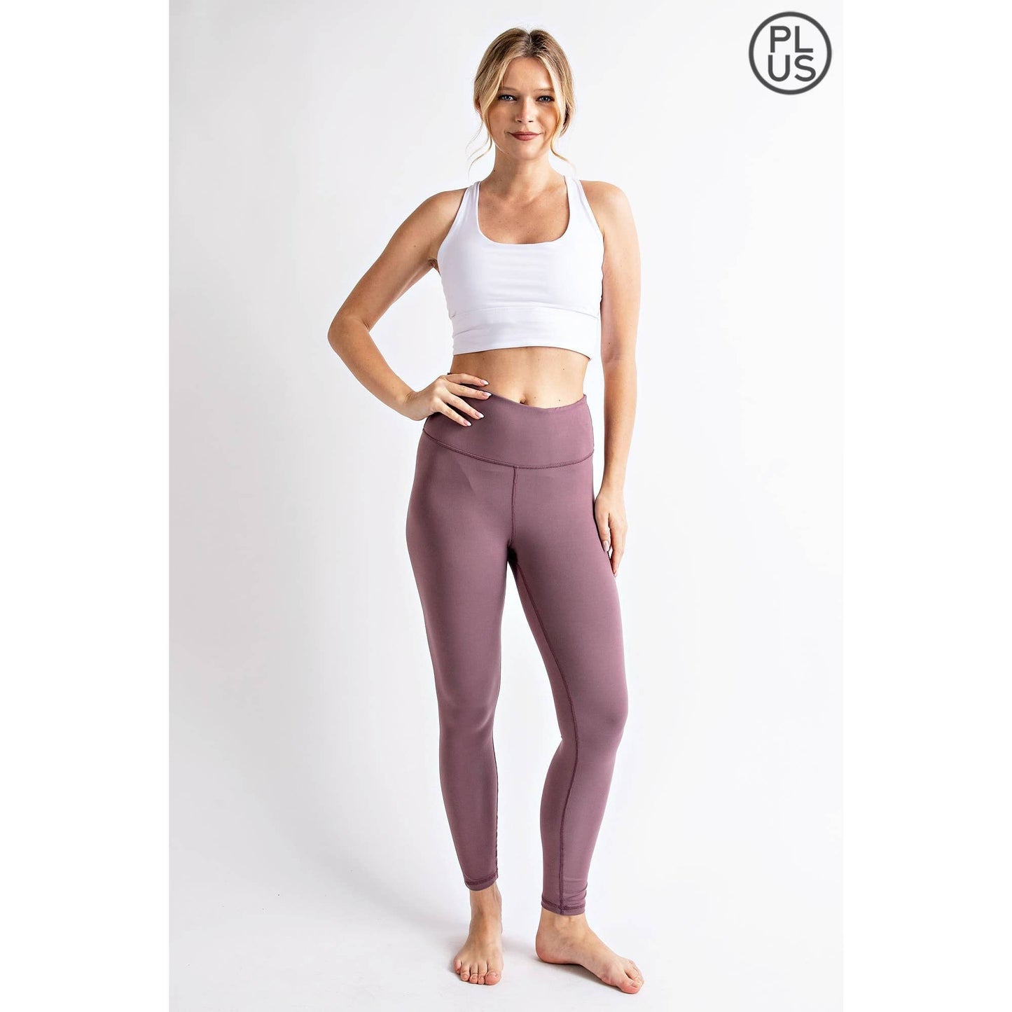 PLUS SIZE BUTTER SOFT BASIC FULL LENGTH LEGGINGS: Black / 3X