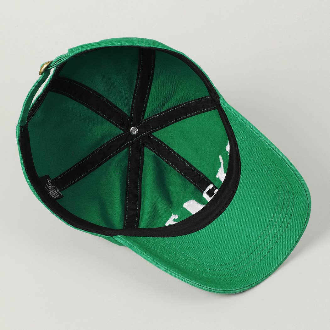 LUCKY Upside Down Embroidery Baseball Cap: Green / ONE SIZE