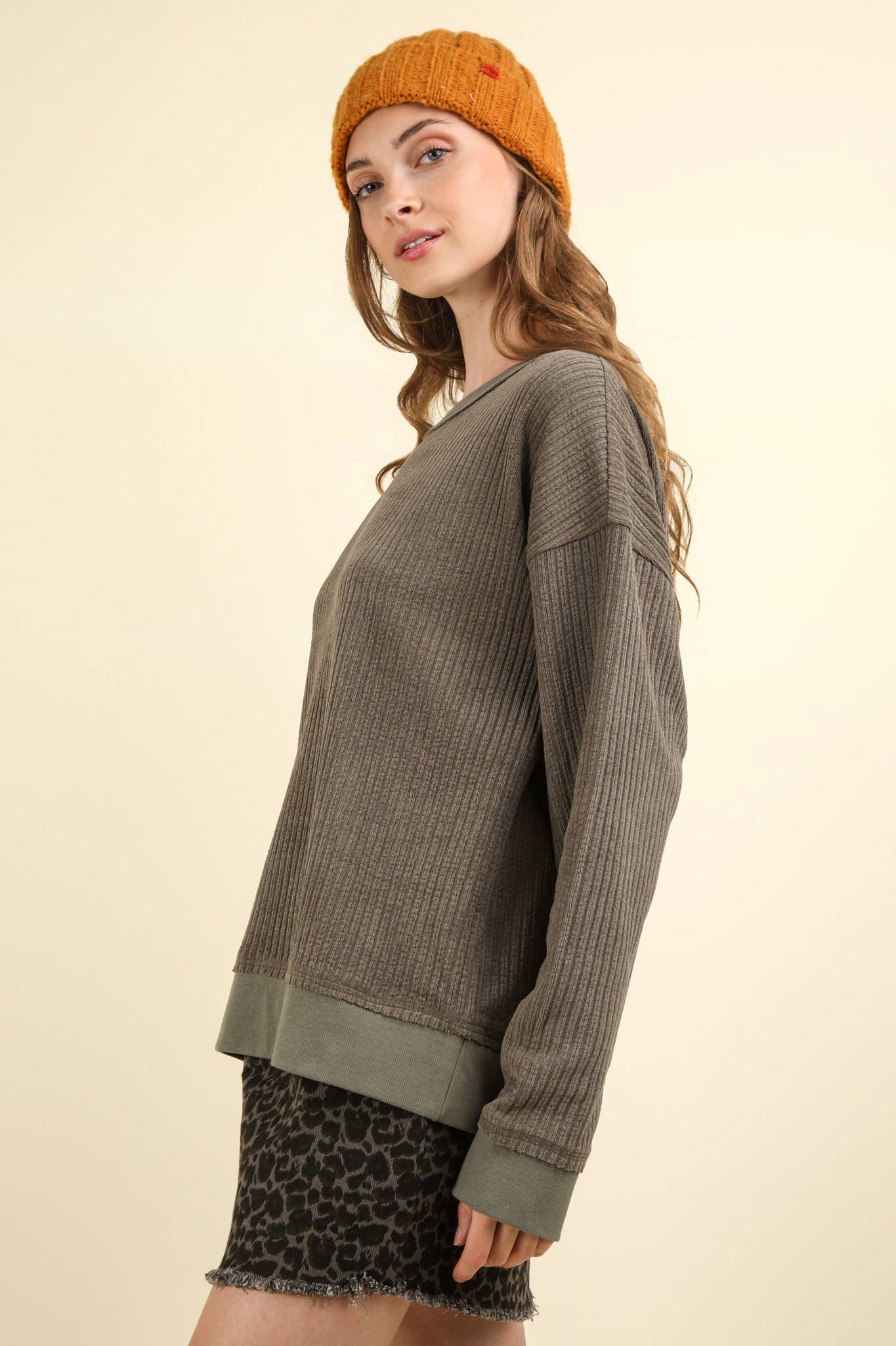 Plus Size Oversized Soft Textured Knit Top
